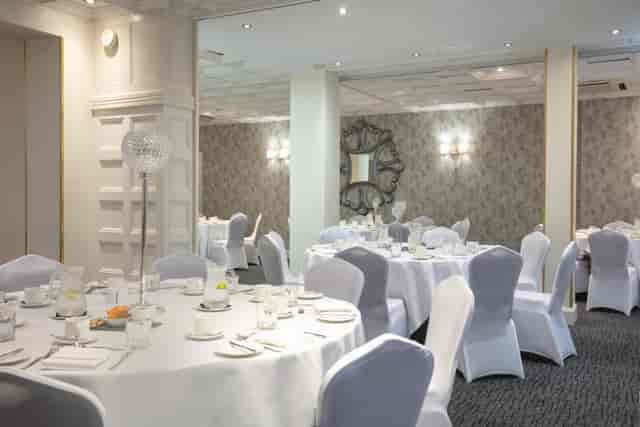 Elegant Manor room at Barton Manor Hotel, ideal for corporate events and gatherings.