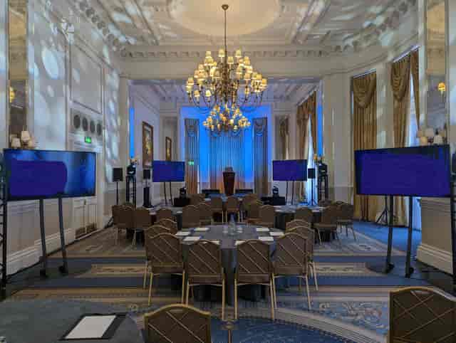 Empire Room London corporate event ballroom AV