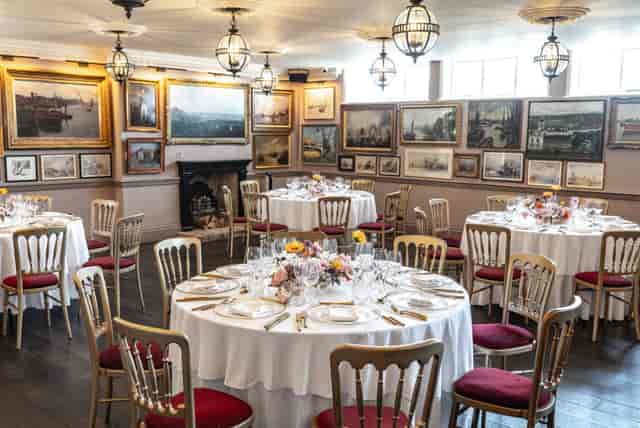 Elegant event space in The Hardy Suite, ideal for corporate dinners and intimate gatherings.