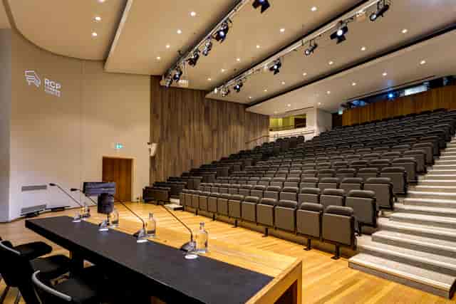 Wolfson Theatre at RCP London: modern auditorium for conferences and presentations.