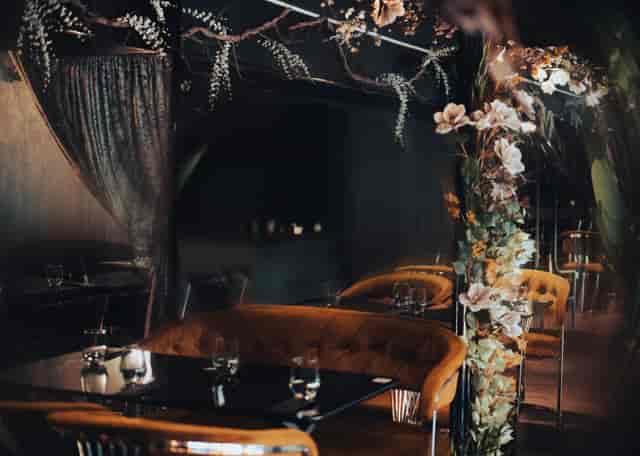 Elegant dining space at Kaboom Lounge, perfect for intimate gatherings and upscale events.
