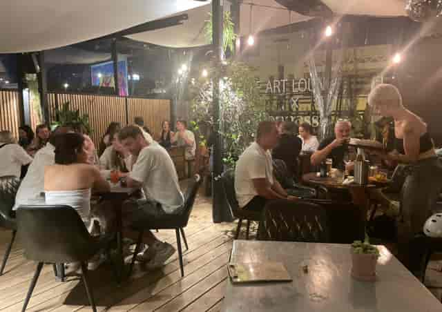 Vibrant Roof Garden dining space for casual networking and social events.