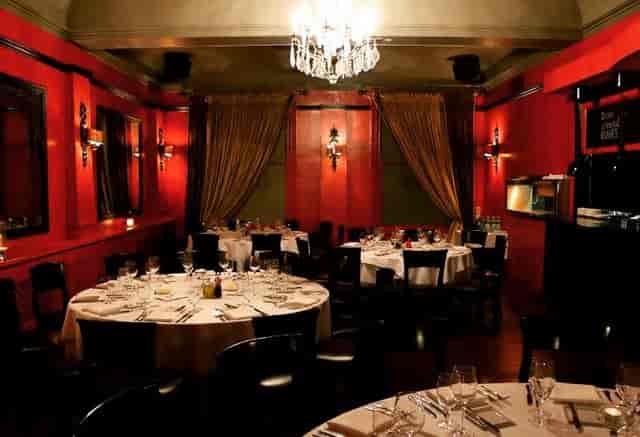 Elegant dining space at Deanes Meat Locker, ICC Belfast for upscale events and gatherings.