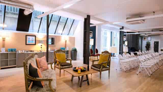 Lumiere Underwood La Galeria hybrid event space, lounge, flexible seating