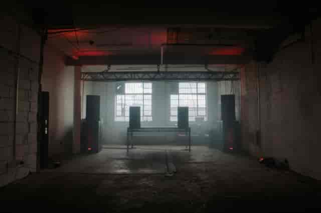 Hot House event space with large windows, ideal for corporate and social gatherings.
