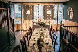 Elegant dining setup in The Elder Room, perfect for weddings and corporate events.