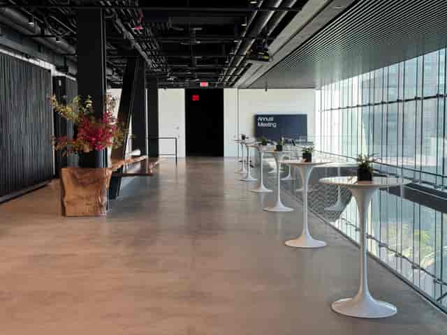 Tisch Skylights at The Shed, modern event space with natural light for networking and gatherings.