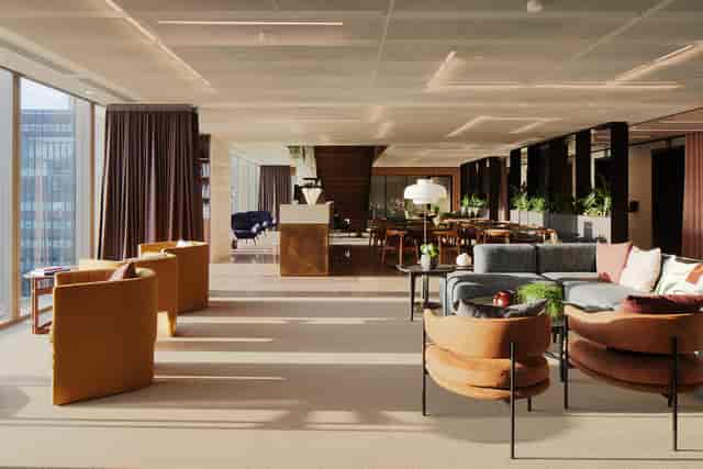 Modern event space with elegant decor for networking and meetings in Liverpool Street.