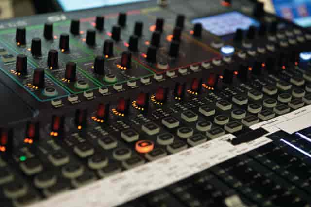 Max Rayne Auditorium audio mixing console for professional events and sound management.