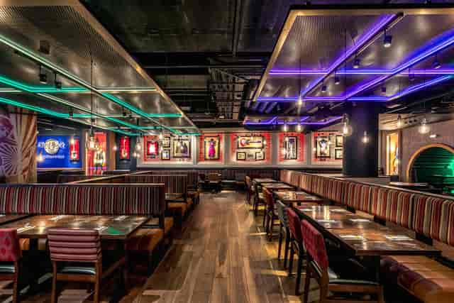 Full Venue Hire at Hard Rock Cafe Piccadilly Circus, vibrant space for events and gatherings.