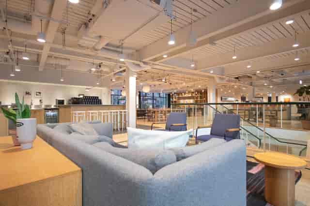 Modern meeting room in Shoreditch Exchange, ideal for networking and collaboration.