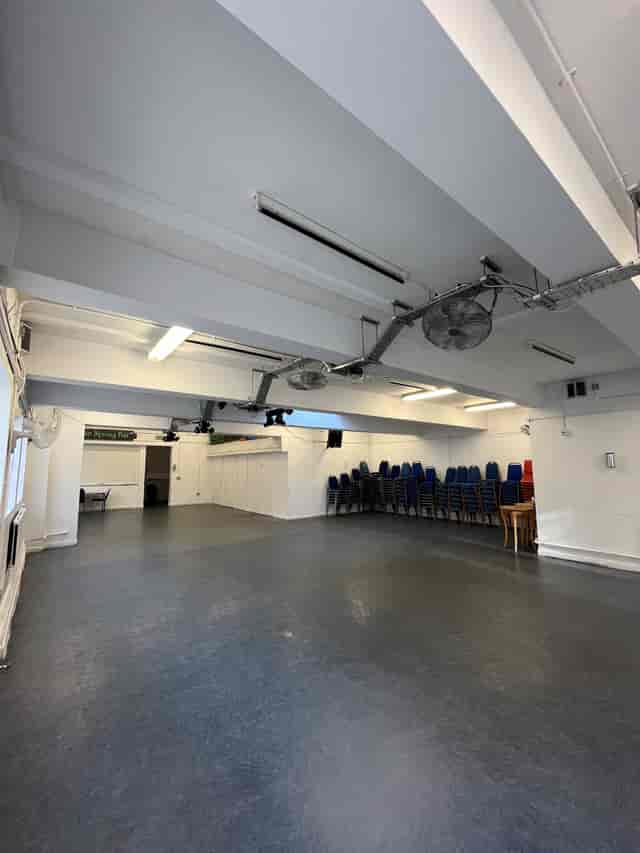 Main Hall at VGCC with high ceilings, ideal for events and workshops.
