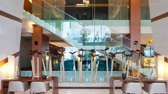 Morus 1 11 at EPIC SANA Hotel Lisboa, elegant venue with striking staircase for upscale events.