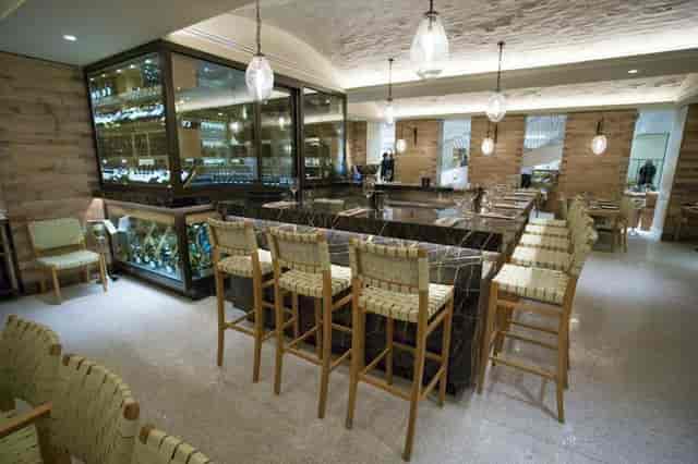 Sleek Wine Bar at Fortnum & Mason, perfect for upscale cocktail receptions and events.