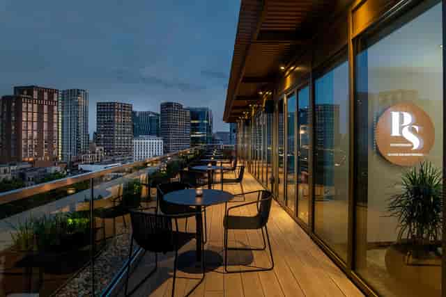 Stylish rooftop venue with city views, perfect for upscale events and gatherings.