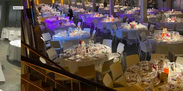 Elegant banquet hall in Silo Brussels, perfect for weddings and corporate events.