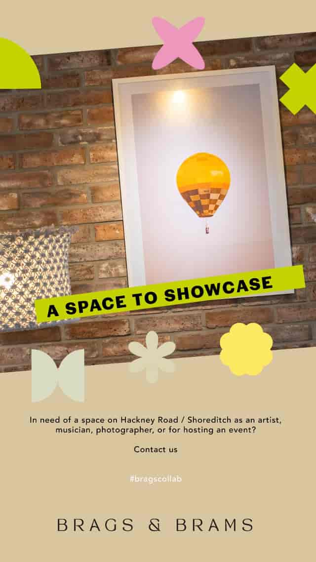 Creative event space with brick walls, ideal for networking and showcases.
