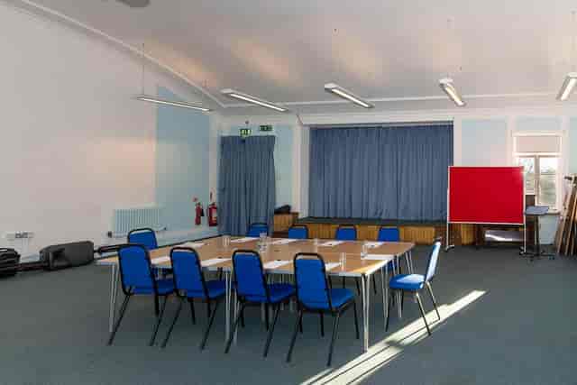 Versatile seminar room with natural light for workshops and team meetings in Bromley by Bow.
