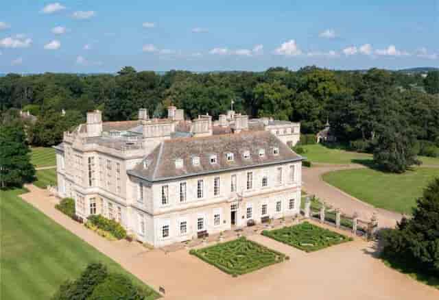 Terrace at Stapleford Park: elegant venue for corporate retreats and weddings.