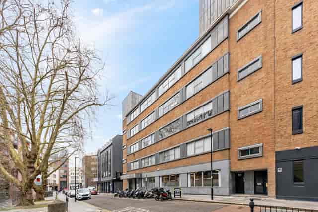 Modern meeting room with large windows, perfect for events in urban venue Baltic St W.