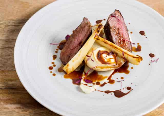 Upscale catering dish in Terrace Boardroom, London Museum Spaces for events.
