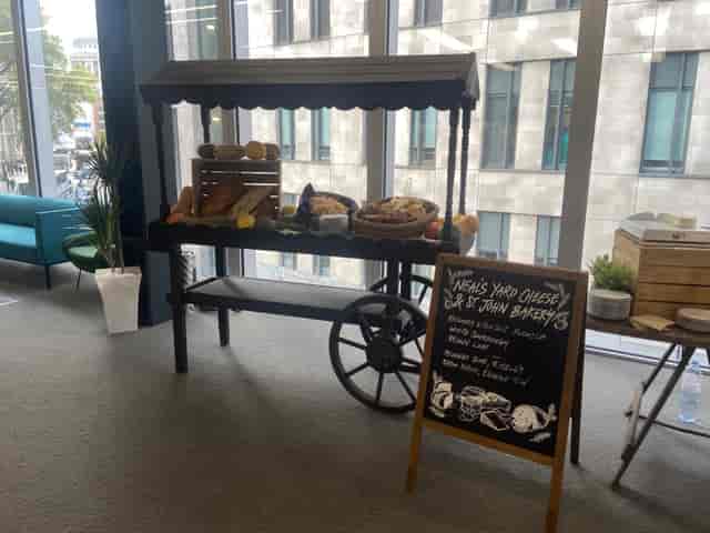 Cheese cart in London Conference Centre's 1st Floor Lounge for networking events.