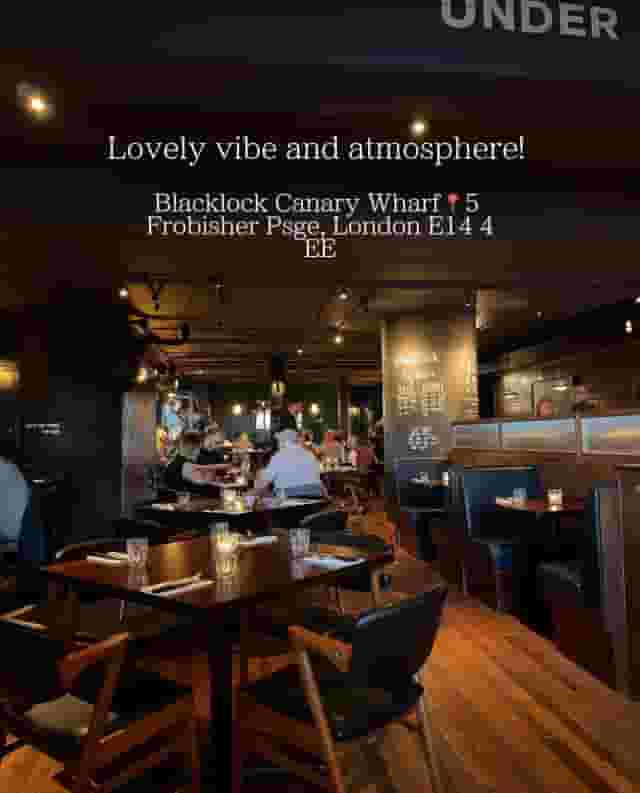 Blacklock Restaurant Canary Wharf