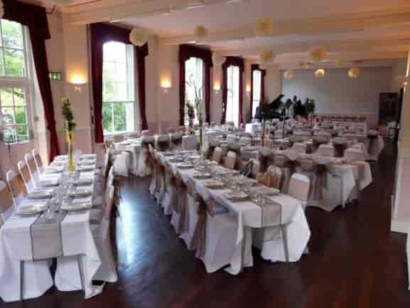 Elegant banquet hall at Mycenae House, perfect for weddings and corporate events.