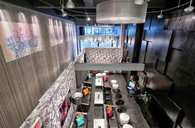 Modern event space with sleek design, ideal for networking and cocktail receptions.