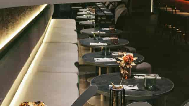 Private room at Bennie Restaurant & Bar, modern event space for intimate gatherings.