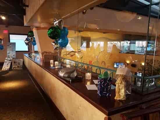 Sunrise-Sunset Room at Redondo Beach, decorated for festive parties and corporate events.