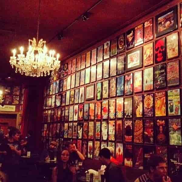 Vibrant Fillmore Poster Room with eclectic decor, perfect for networking events and parties.