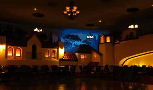 Bar area in The State Room with ambient lighting for intimate themed events.