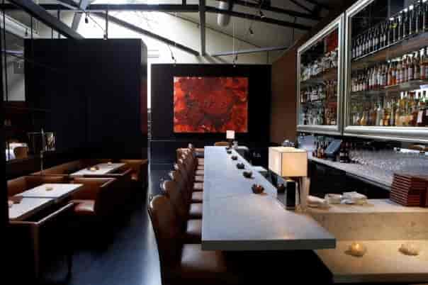 Stylish bar area in The Shiraga Room, perfect for cocktail receptions and networking events.
