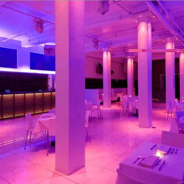 EcoSystem Coworking at Temple Nightclub: modern event space with vibrant lighting for networking.
