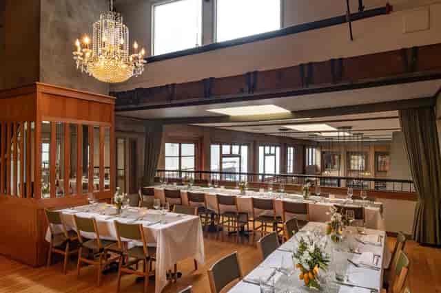 Elegant Mezzanine at Foreign Cinema, ideal for intimate gatherings and corporate events.