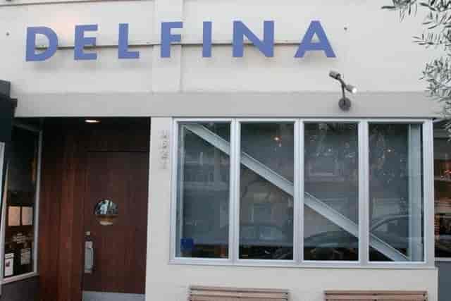 Delfina Restaurant exterior, inviting entrance, ideal for intimate gatherings and events.
