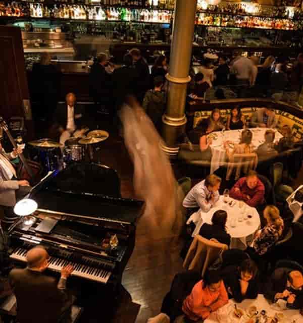 Vibrant BIX San Francisco bar with elegant table settings for upscale events.