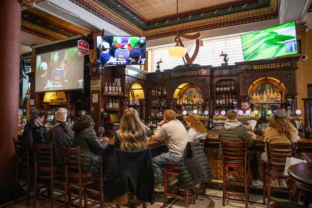 Private dining room at Johnny Foley's, perfect for casual gatherings and networking events.