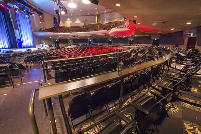 Auditorium with tiered seating in SF Masonic, perfect for conferences and performances.