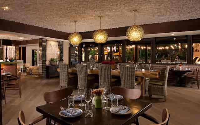 Private dining space at The Tangerine Room, ideal for corporate events and intimate gatherings.
