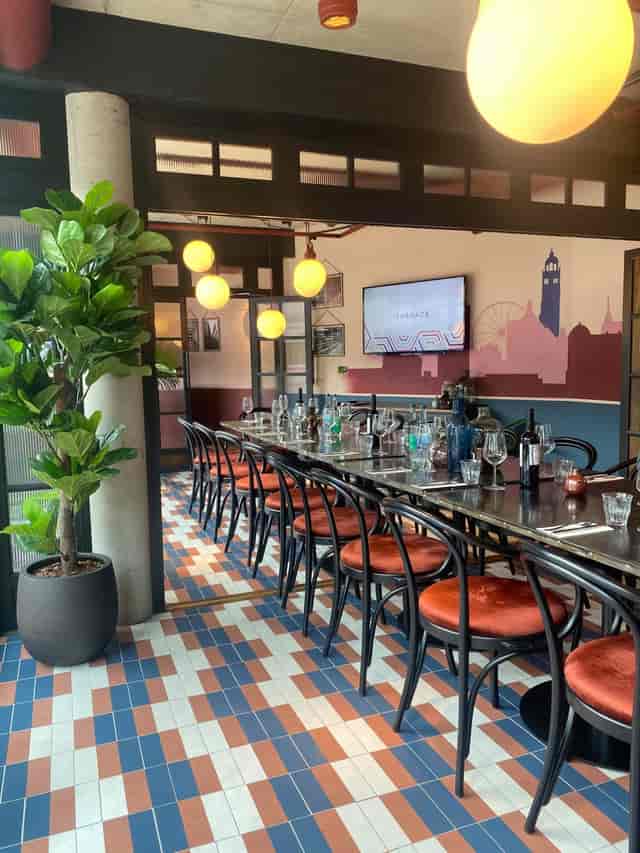 Stylish dining venue in The Furnace, perfect for intimate meetings and events.