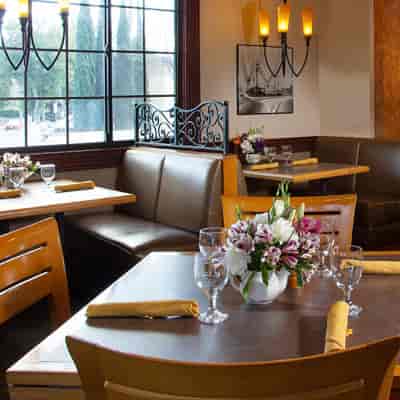 Olive's Bistro & Lounge dining space with elegant table settings for intimate events.