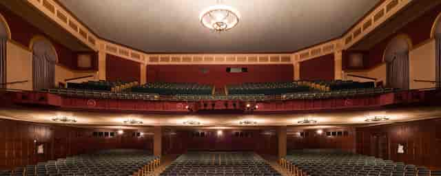 Broadway-style theater with tiered seating at The Ebell of Los Angeles for events.