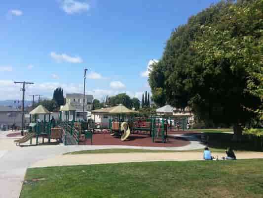 Vibrant playground at Lake Street Community Center, perfect for family gatherings and events.