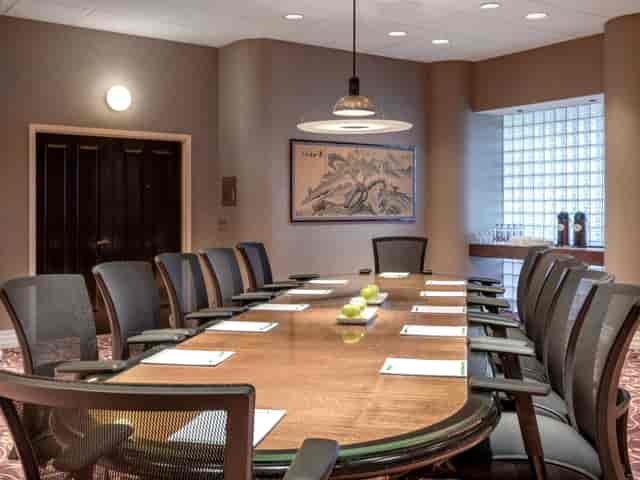 Conference room at Holiday Inn Torrance with ergonomic chairs for corporate meetings.