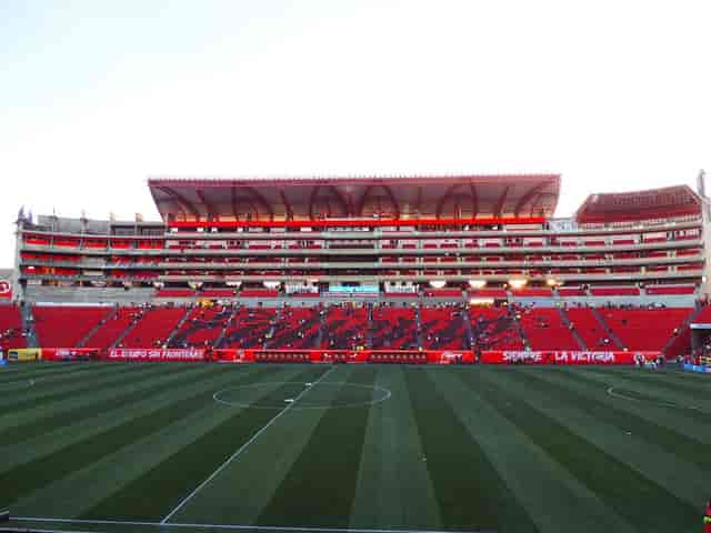 Main Stadium at Club Tijuana, modern architecture, ideal for sports events and concerts.