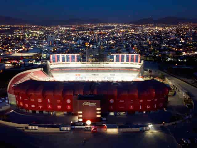 Main Stadium at Club Tijuana, illuminated venue for events and gatherings.
