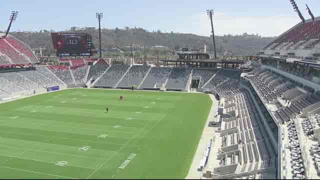 Thrive Park at Snapdragon Stadium: spacious field, ideal for sports and concerts.