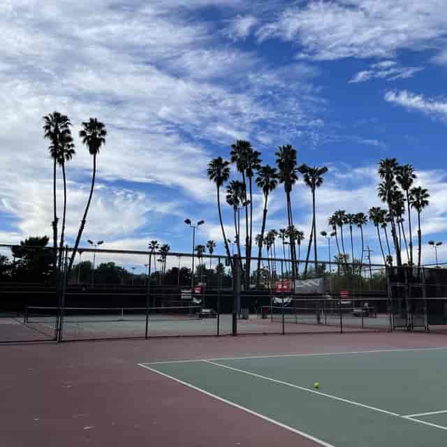 Outdoor tennis courts at Balboa Tennis Club, ideal for corporate retreats and team-building.